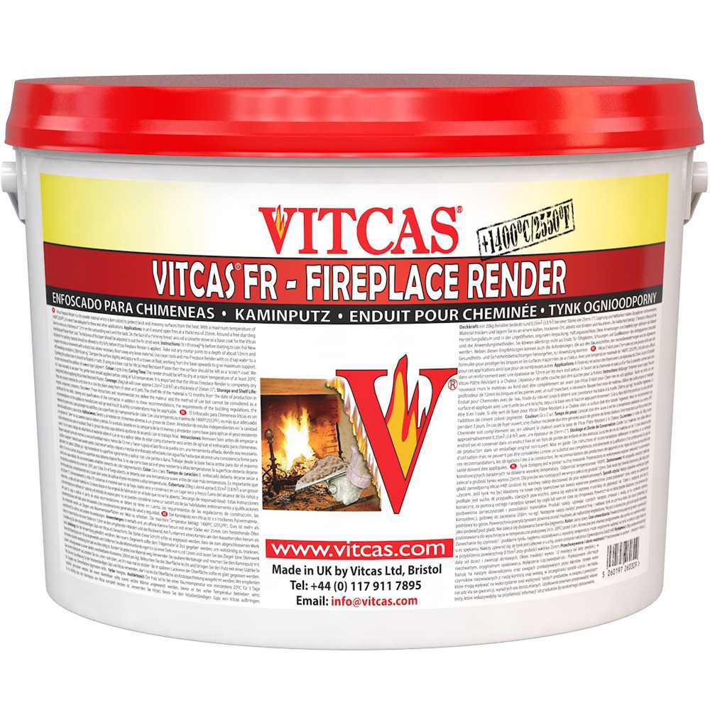Vitcas Fireplace Render for suitable masonry substrates
